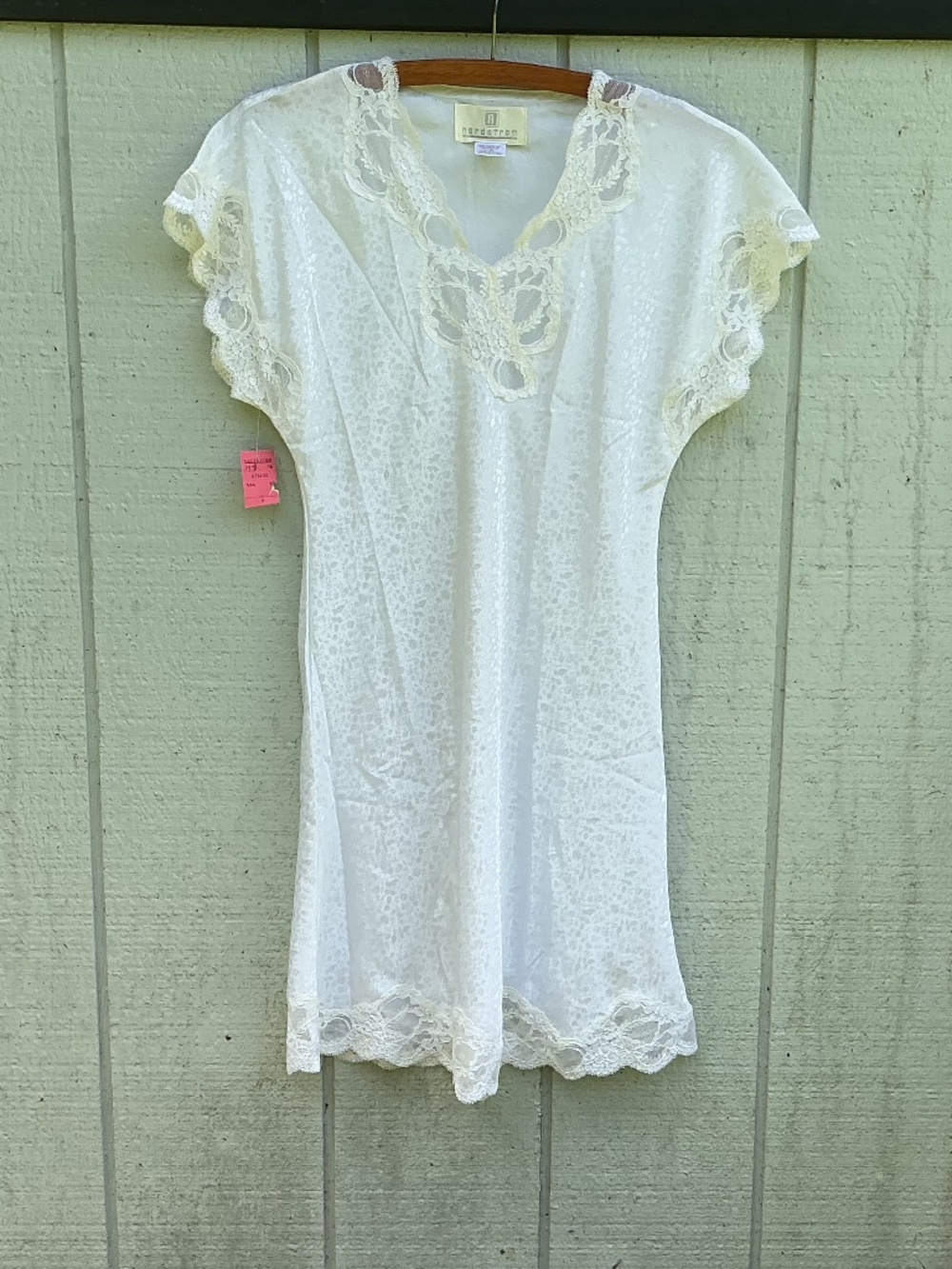 vintage Nordstrom SLIP lingerie dress white lace
